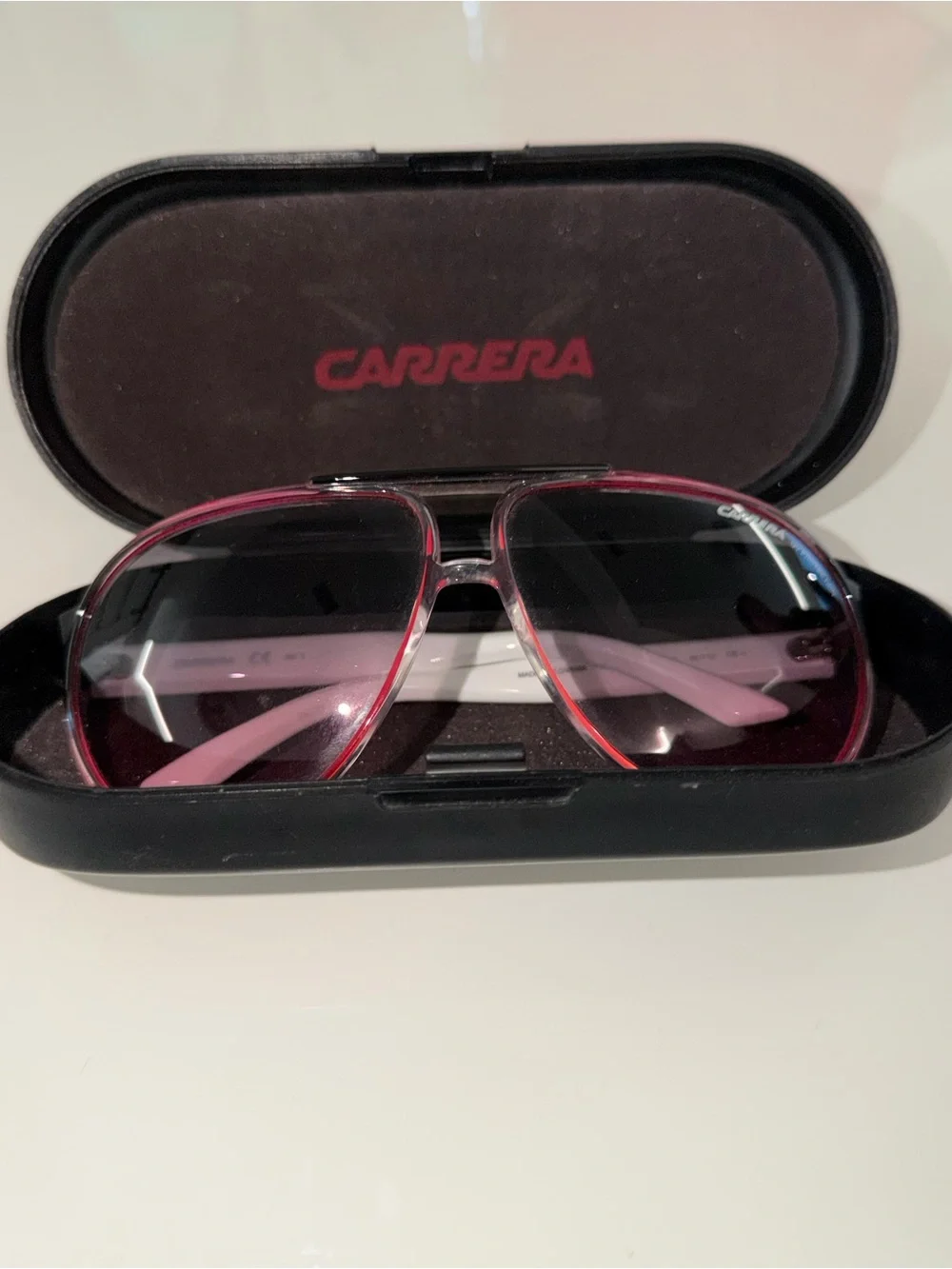 Carrera Aviator Sunglasses in Pink and Black Gradient- Authentic